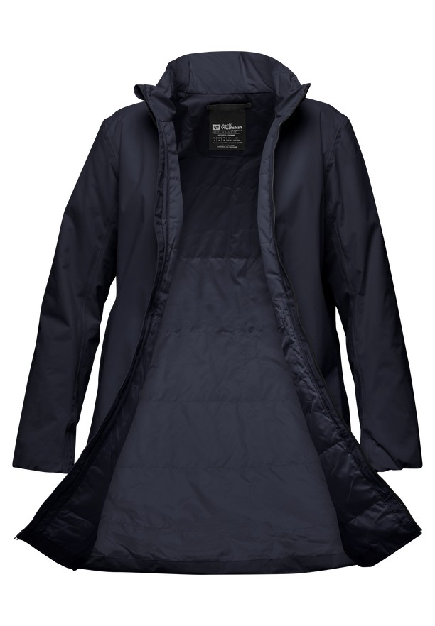 Navy Women Jack Wolfskin Textor Coats | 59208428