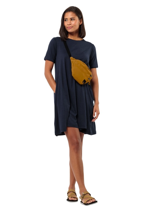 Navy Women Jack Wolfskin Travel Dress | 13959547