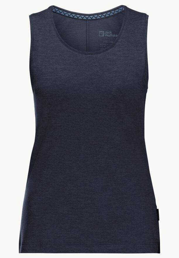Navy Women Jack Wolfskin Travel Tank Top | 80885709