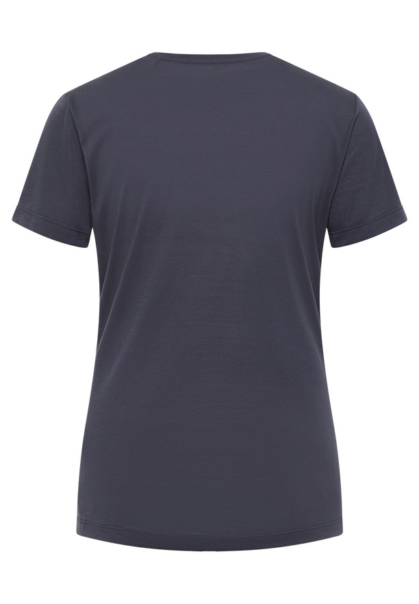 Navy Women Jack Wolfskin Vonnan Graphic T Shirts | 87814238