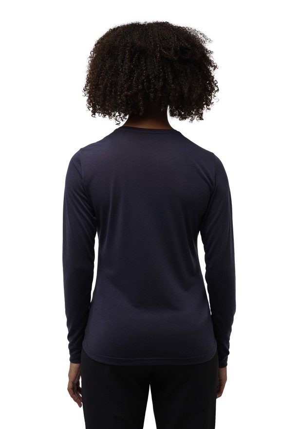Navy Women Jack Wolfskin Vonnan Ls T Shirts | 32745488