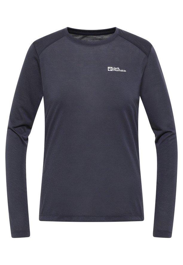 Navy Women Jack Wolfskin Vonnan Ls T Shirts | 32745488