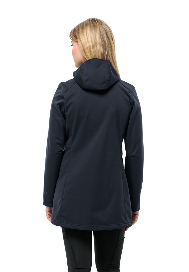 Navy Women Jack Wolfskin Windhain Softshell Jackets | 79132064