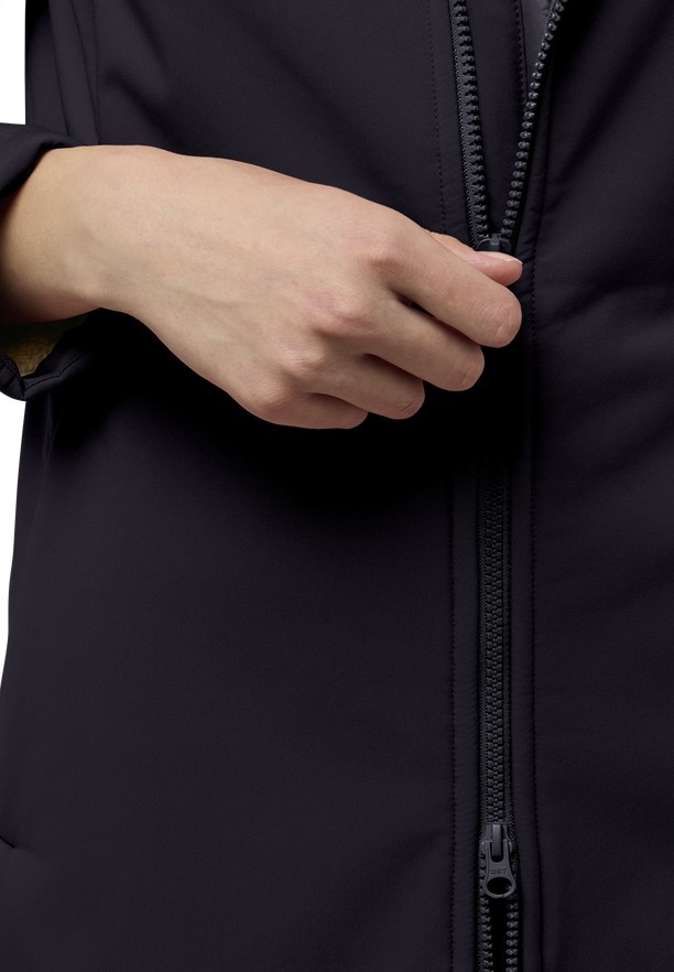Navy Women Jack Wolfskin Windland Softshell Jackets | 51776405