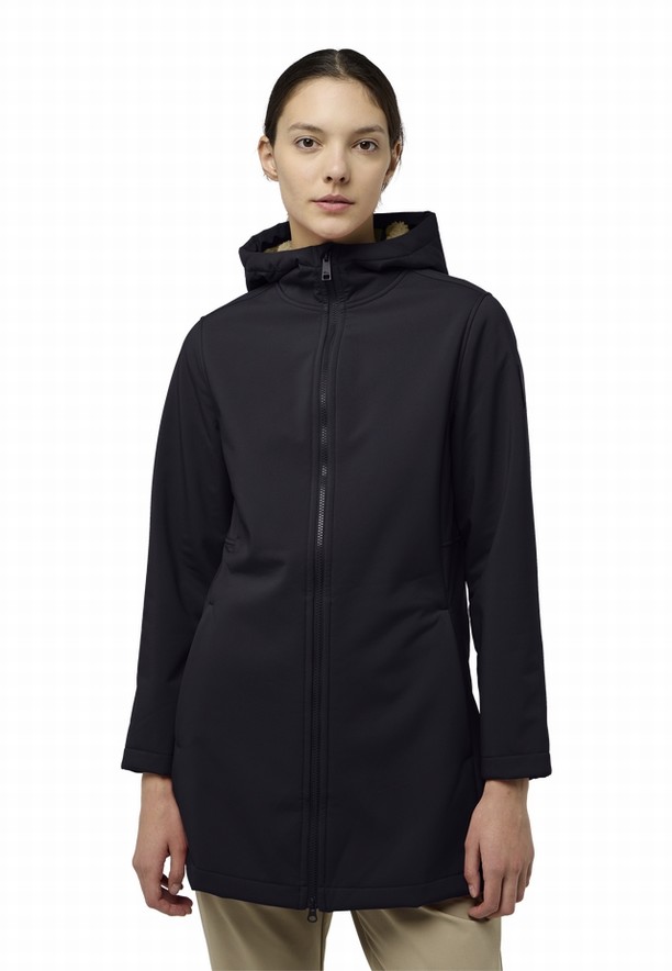 Navy Women Jack Wolfskin Windland Softshell Jackets | 51776405