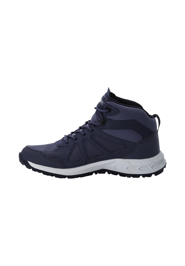 Navy Women Jack Wolfskin Woodland 2 Texapore Mid Hiking Shoes | 70919414