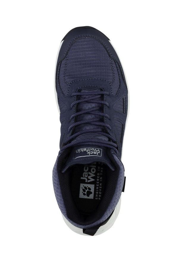 Navy Women Jack Wolfskin Woodland 2 Texapore Mid Hiking Shoes | 70919414