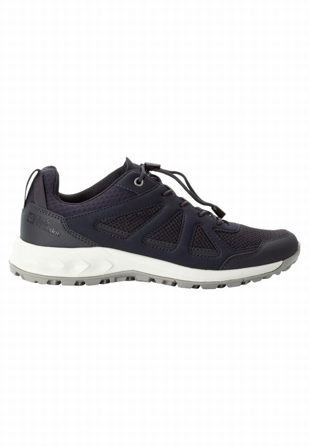 Navy Women Jack Wolfskin Woodland 2 Vent Low Hiking Shoes | 20620671