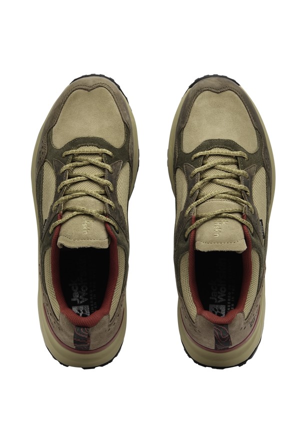 Olive Men Jack Wolfskin Camp Fever Texapore Low Outdoor Shoes | 55309189