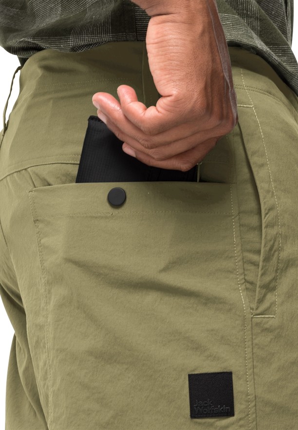 Olive Men Jack Wolfskin Desert Pants | 28521002