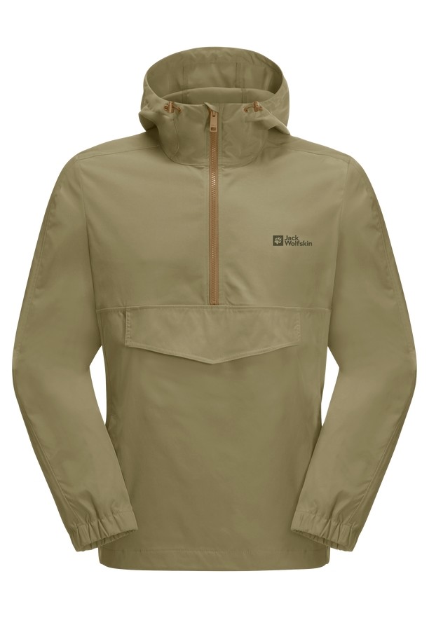 Olive Men Jack Wolfskin Desert Wind Overhead Jackets | 68409336