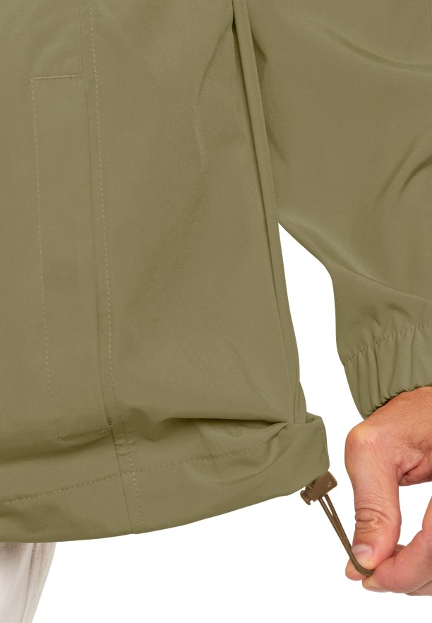 Olive Men Jack Wolfskin Desert Wind Overhead Jackets | 68409336