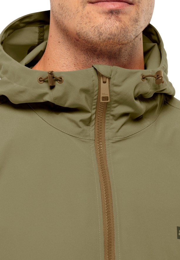 Olive Men Jack Wolfskin Desert Wind Overhead Jackets | 68409336