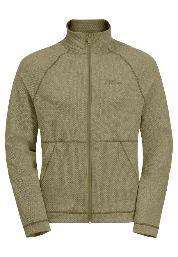 Olive Men Jack Wolfskin Fernweh Fleece Jackets | 48413164