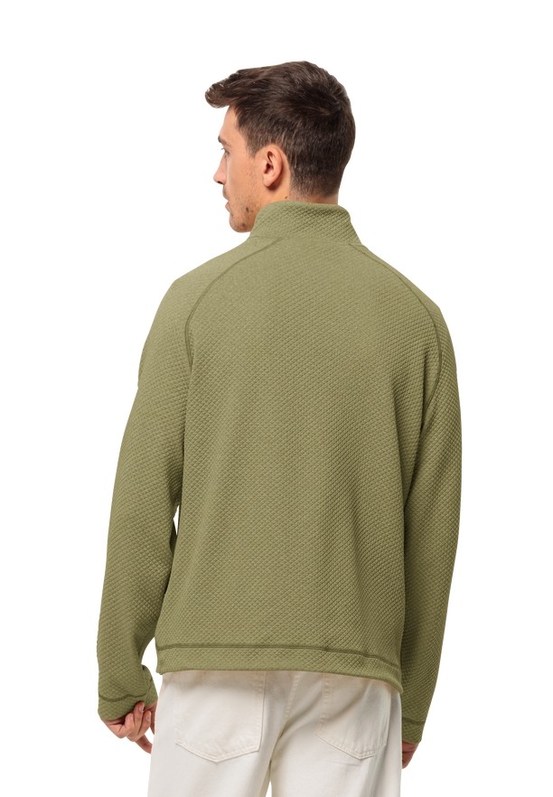Olive Men Jack Wolfskin Fernweh Fleece Jackets | 48413164