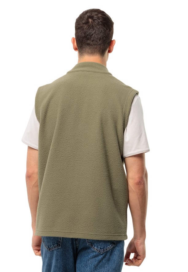 Olive Men Jack Wolfskin Light Curl Vest | 47569582