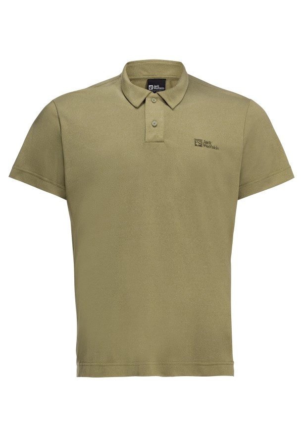 Olive Men Jack Wolfskin Pikeh Polo Shirts | 58639817