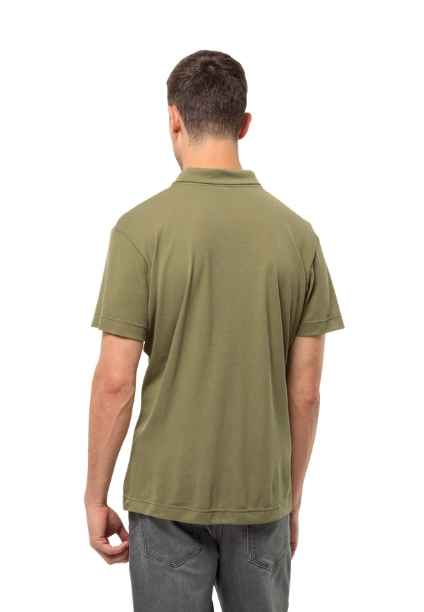 Olive Men Jack Wolfskin Pikeh Polo Shirts | 58639817