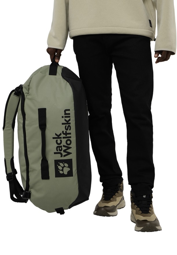 Olive Women Jack Wolfskin All-in 65 Duffle Bags | 31831389