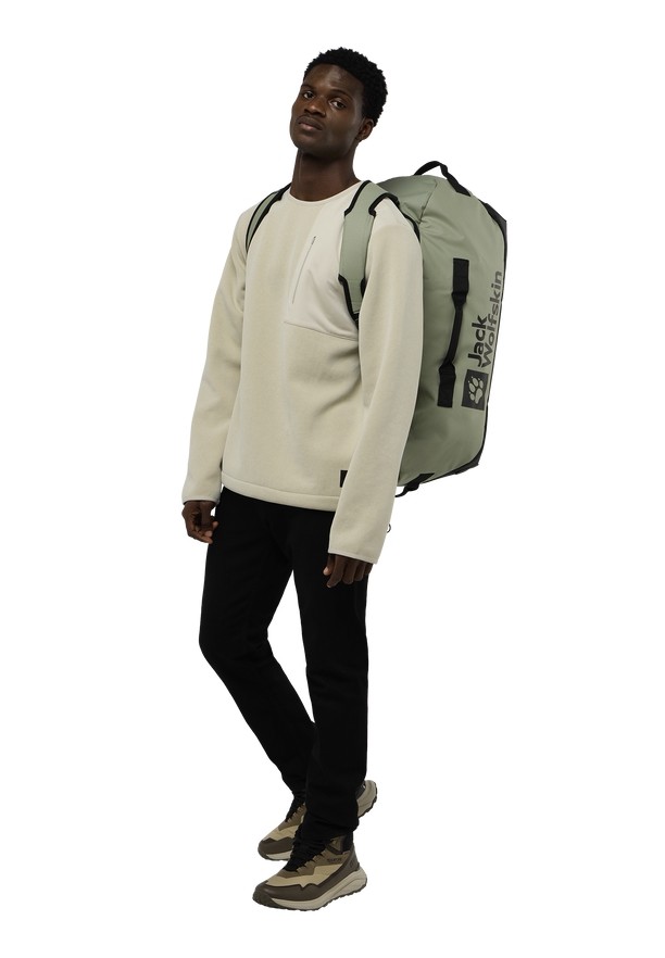Olive Women Jack Wolfskin All-in 65 Duffle Bags | 31831389