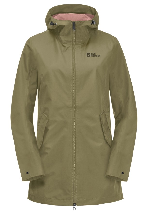 Olive Women Jack Wolfskin Dakar Rain Coats | 67338699