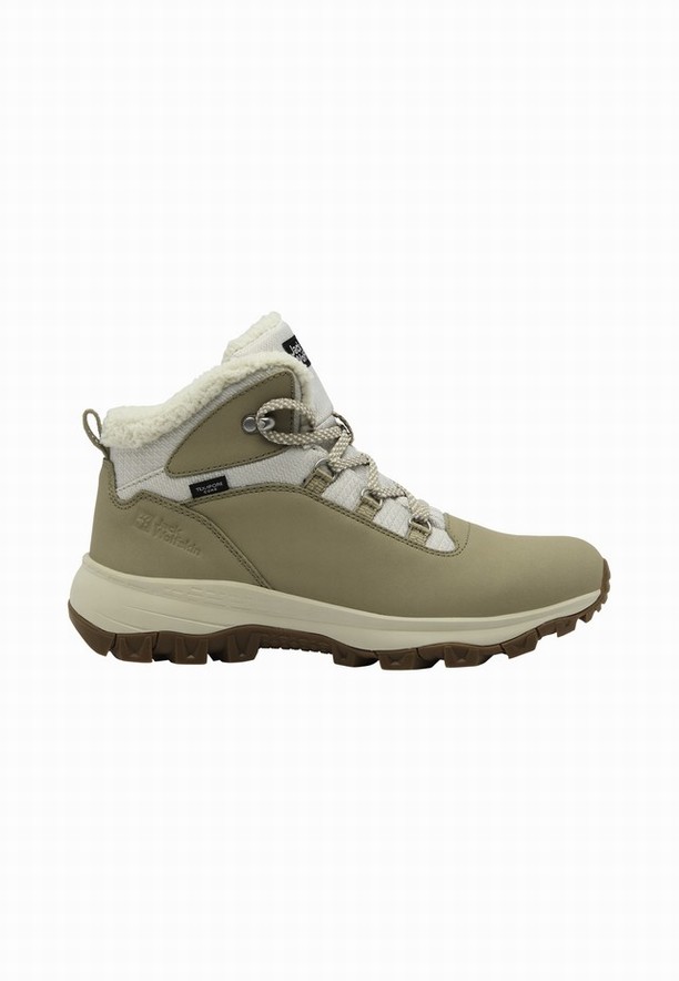 Olive Women Jack Wolfskin Everquest Texapore Mid Winter Shoes | 17779718
