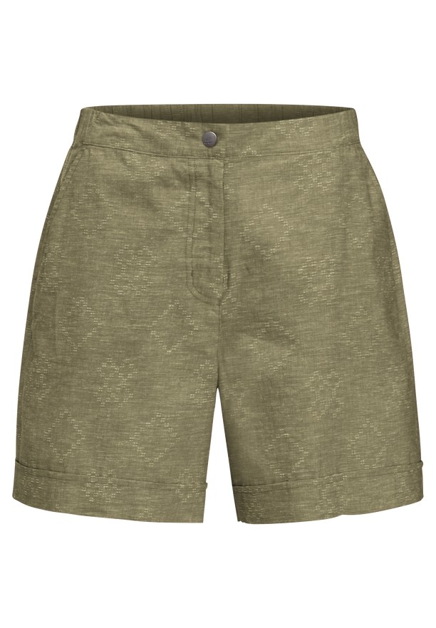 Olive Women Jack Wolfskin Karana Shorts | 13243367