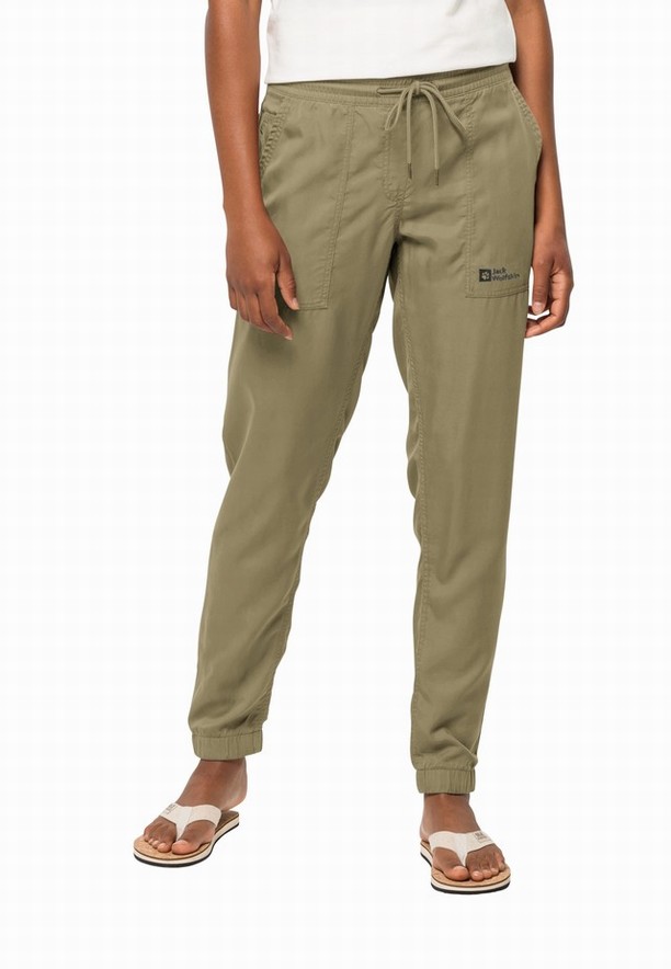 Olive Women Jack Wolfskin Mojave Pants | 19014905