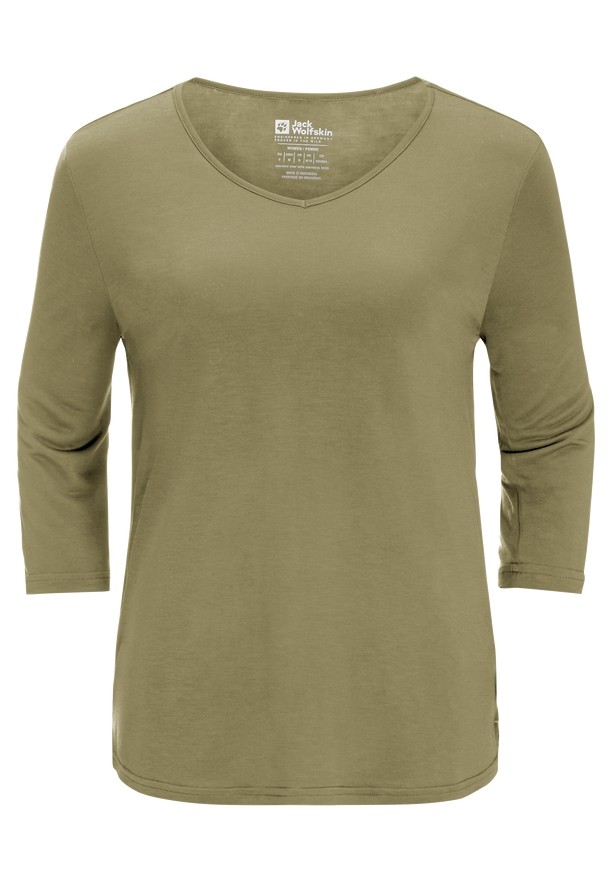 Olive Women Jack Wolfskin Mola 3/4 T Shirts | 15533574