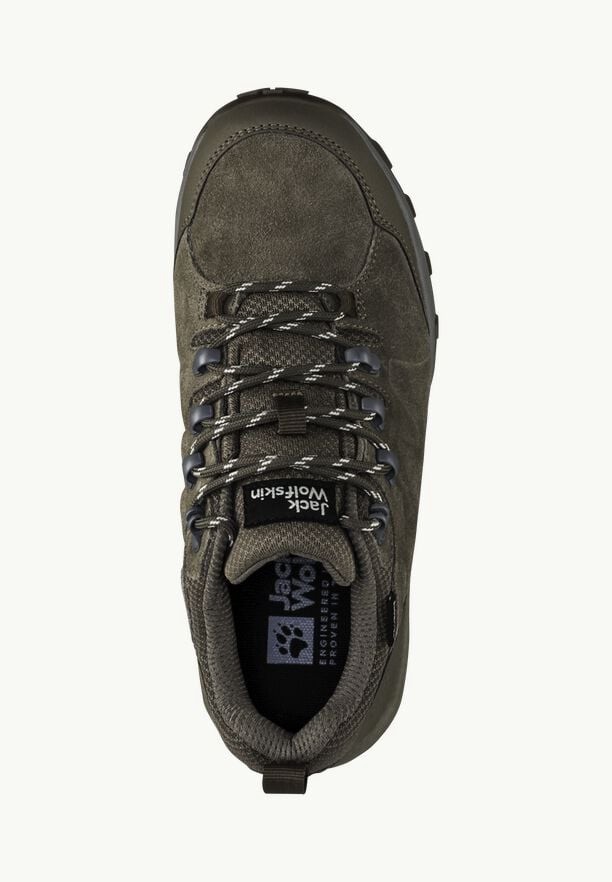 Olive Women Jack Wolfskin Refugio Texapore Low Hiking Shoes | 20231800