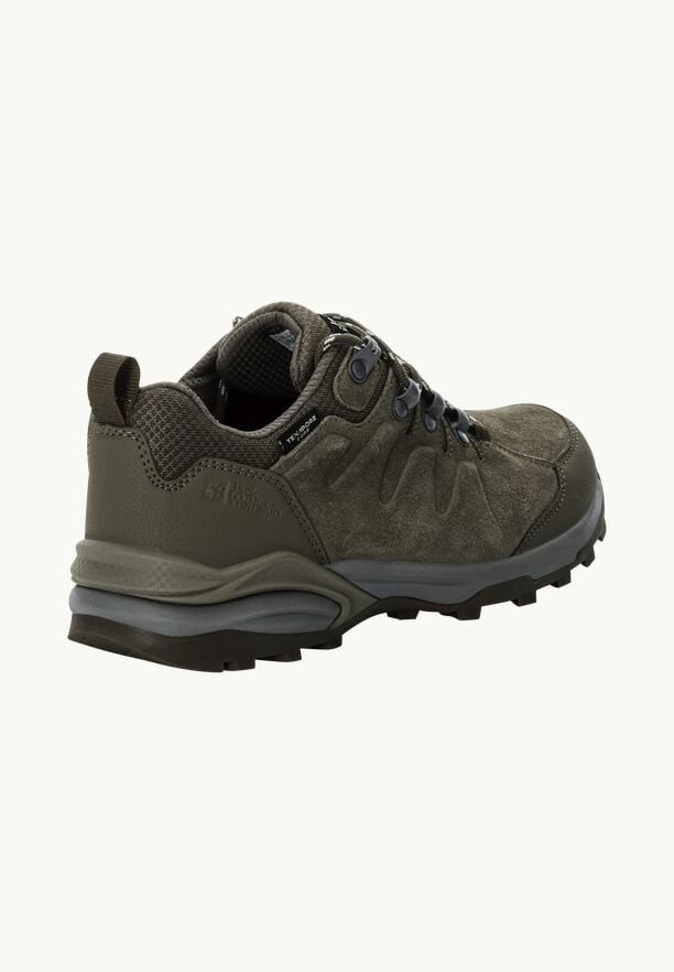 Olive Women Jack Wolfskin Refugio Texapore Low Hiking Shoes | 20231800