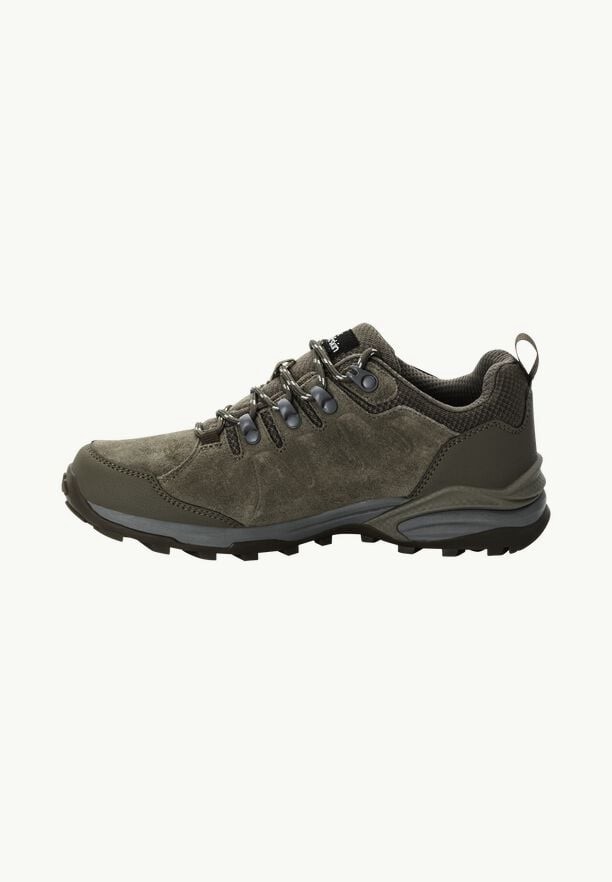 Olive Women Jack Wolfskin Refugio Texapore Low Hiking Shoes | 20231800