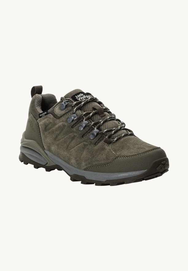 Olive Women Jack Wolfskin Refugio Texapore Low Hiking Shoes | 20231800