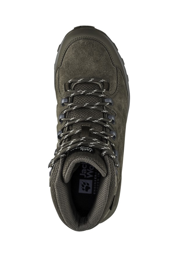Olive Women Jack Wolfskin Refugio Texapore Mid Hiking Shoes | 60398716