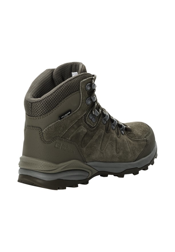 Olive Women Jack Wolfskin Refugio Texapore Mid Hiking Shoes | 60398716