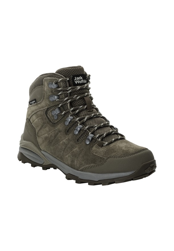 Olive Women Jack Wolfskin Refugio Texapore Mid Hiking Shoes | 60398716