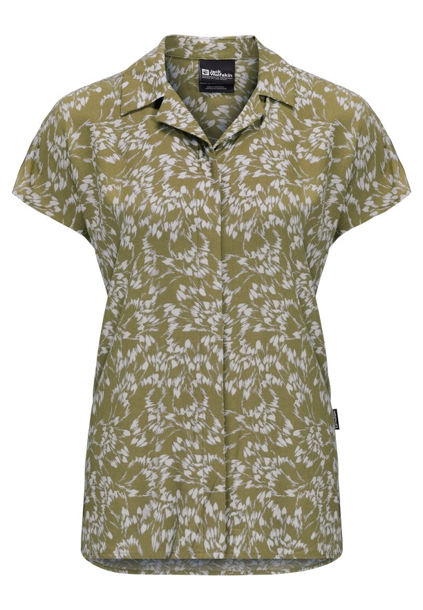 Olive Women Jack Wolfskin Sommerwiese Shirts | 39969087