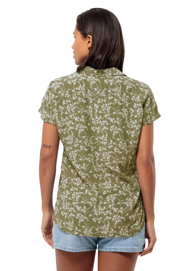 Olive Women Jack Wolfskin Sommerwiese Shirts | 39969087
