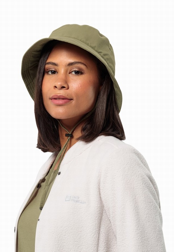 Olive Women Jack Wolfskin Sun Hats | 59211424