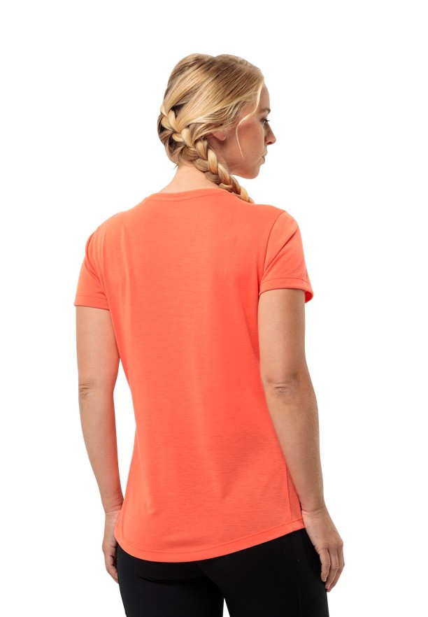 Orange Women Jack Wolfskin Vonnan S/s T Shirts | 85309636
