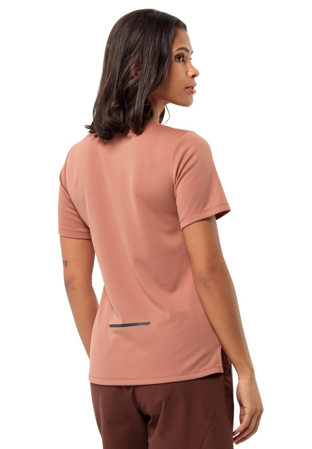 Pink Women Jack Wolfskin Bike Commute T Shirts | 15284431