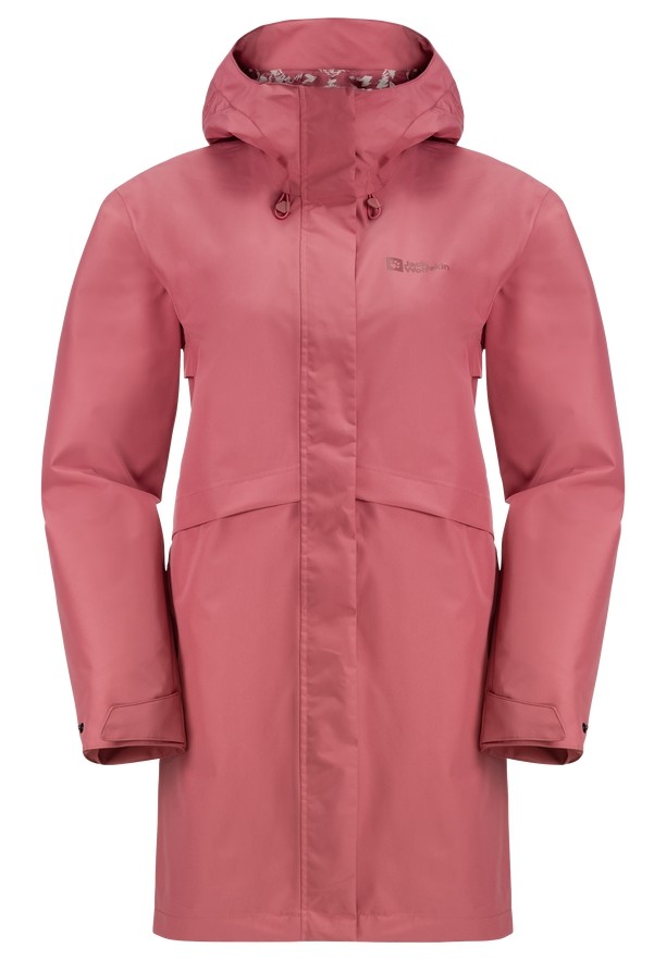 Pink Women Jack Wolfskin Cape West Rain Coats | 34927334