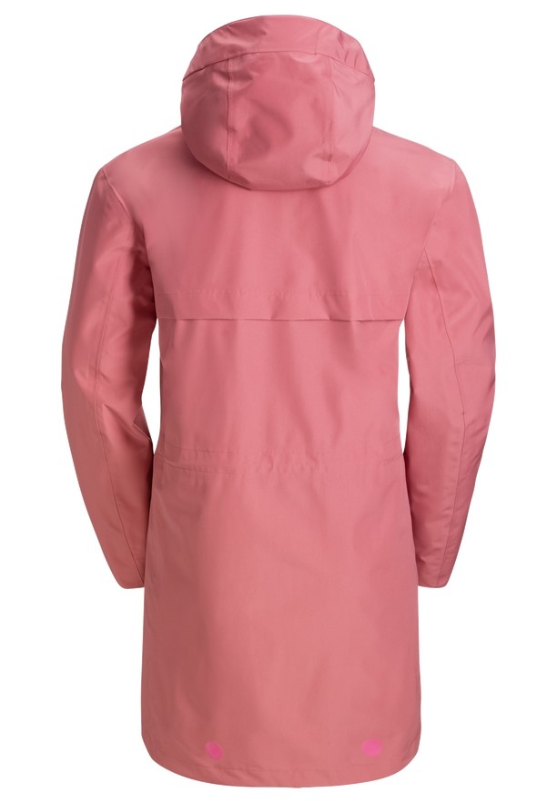 Pink Women Jack Wolfskin Cape West Rain Coats | 34927334
