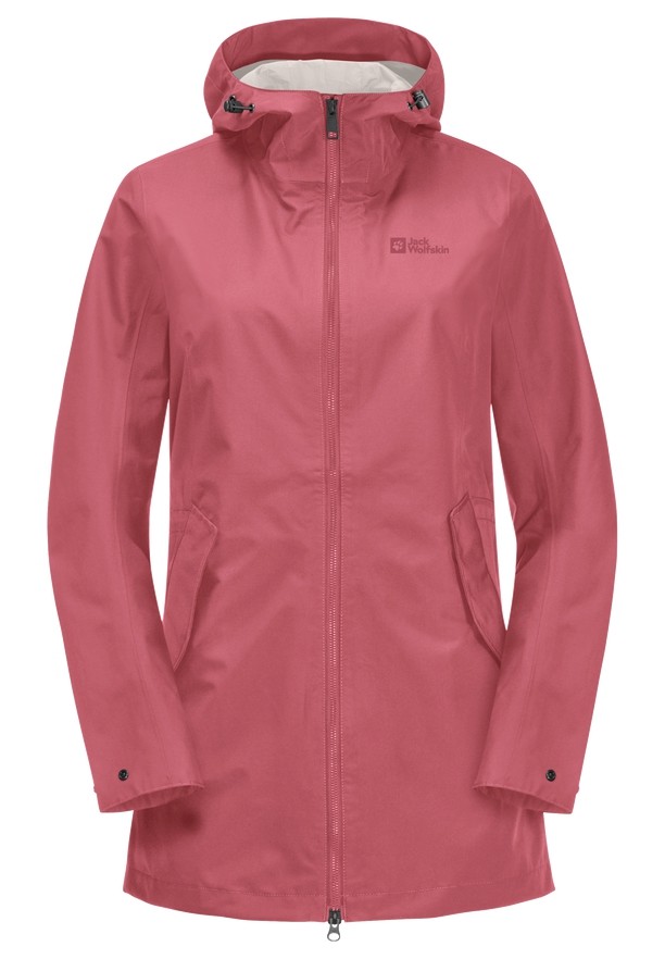 Pink Women Jack Wolfskin Dakar Rain Coats | 53835189