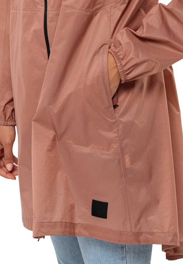 Pink Women Jack Wolfskin Gutleut Rain Coats | 35201908