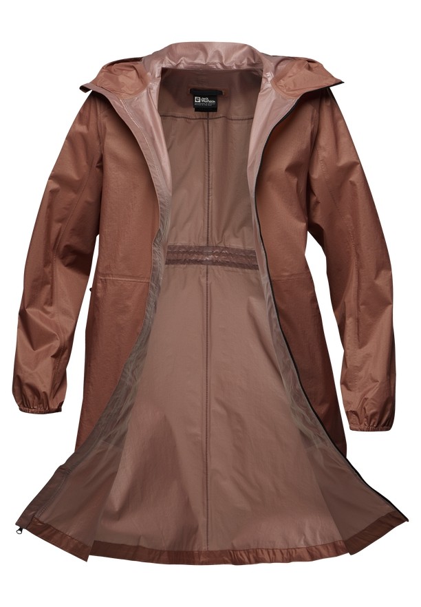 Pink Women Jack Wolfskin Gutleut Rain Coats | 35201908