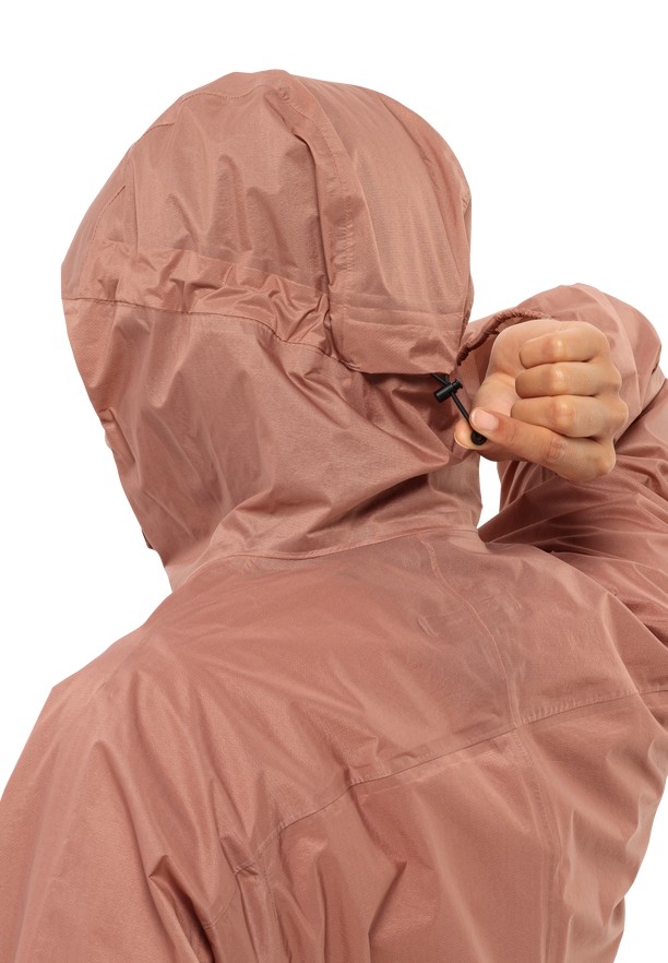 Pink Women Jack Wolfskin Gutleut Rain Coats | 35201908
