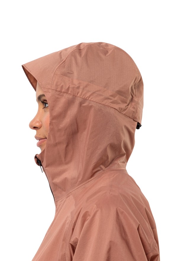 Pink Women Jack Wolfskin Gutleut Rain Coats | 35201908