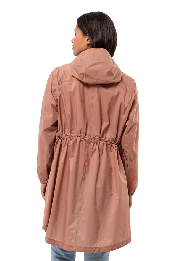 Pink Women Jack Wolfskin Gutleut Rain Coats | 35201908