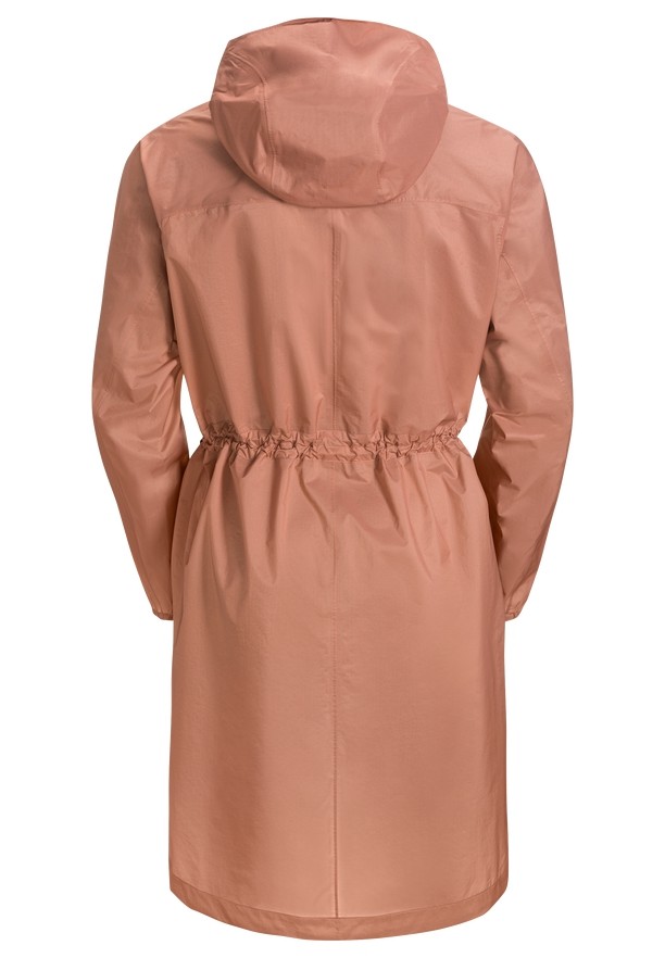 Pink Women Jack Wolfskin Gutleut Rain Coats | 35201908